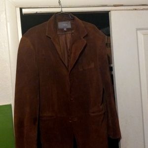 APT 9 100% brown sports leather jacket.